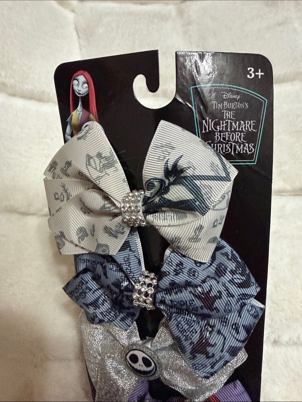 Nightmare Before Christmas Girls' Bow Hair Clips – Multi Pack of 7 - Picture 2 of 3